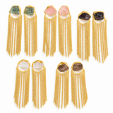 RAW QUARTZ FALL EARRINGS
