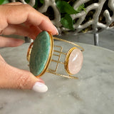 OVAL AMAZONITE STATEMENT CUFF