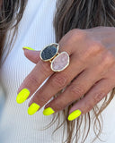 RAW TWO STONE RING
