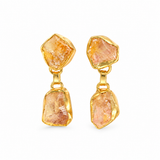 RAW CITRINE EARRING