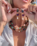SET DOUBLE GEMSTONE CHOKER