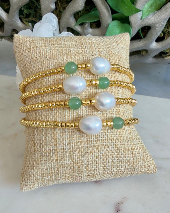 PEARL & AVENTURINE BRACELET