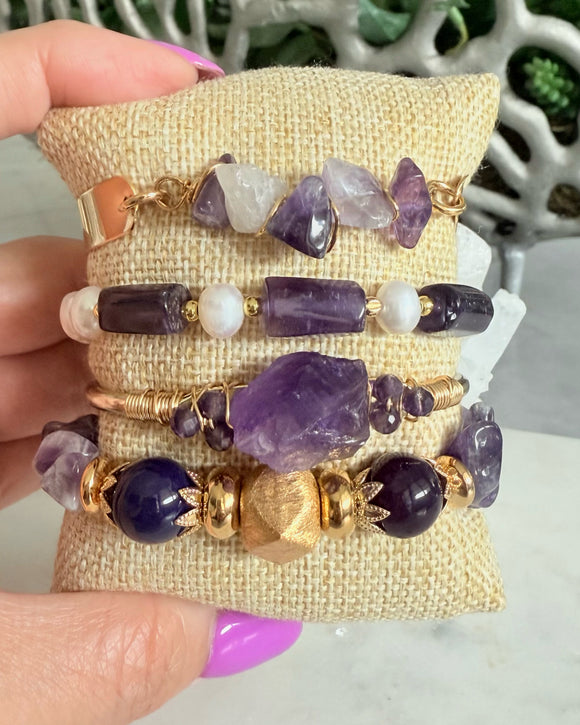 AMETHYST BRACELET STACK