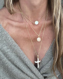 LAYERED CROSS & PEARL