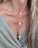 LAYERED CROSS & PEARL