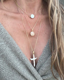 LAYERED CROSS & PEARL
