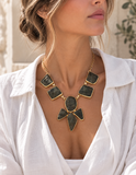 LABRADORITE SHIELD NECKLACE
