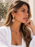RAW CITRINE EARRING