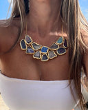 RAW AGATE STATEMENT CHOKER