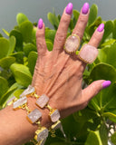 ROSE QUARTZ & CRYSTAL BRACELET