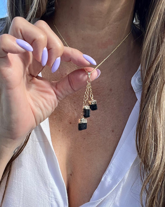 TRIO TOURMALINE CHAIN
