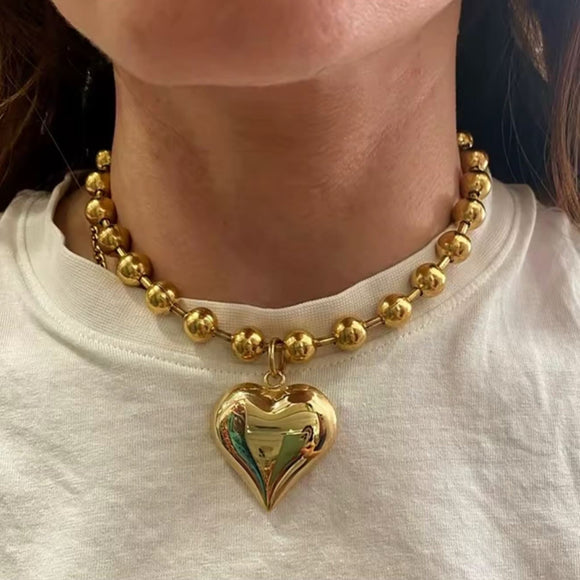 BIG HEART GOLD CHOKER EXTENDED