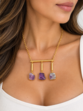 AMETHYST TRINITY NECKLACE