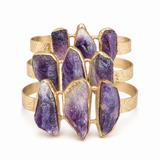 RAW AMETHYST THREE STONE