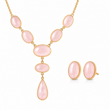 ROSE QUARTZ NECKLACE SET