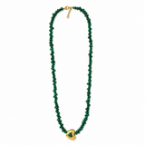 HEART OF MALACHITE LONG NECKLACE