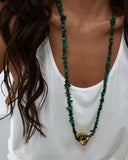 HEART OF MALACHITE LONG NECKLACE