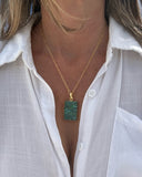 SEA JASPE PENDANT NECKLACE