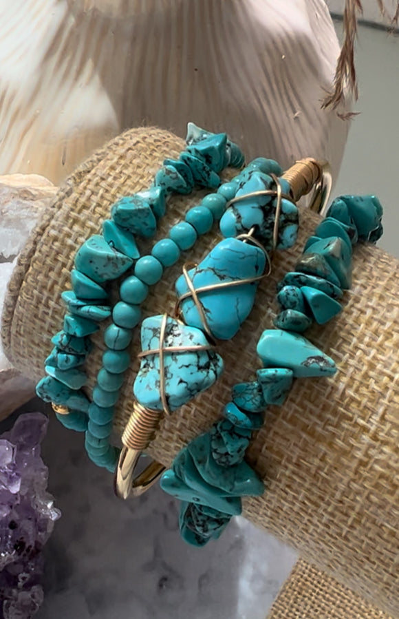 TURQUOISE BRACELETS MULTIPLE