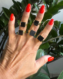 TINI TOURMALINE SQUARE RING