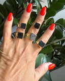 TINI TOURMALINE SQUARE RING
