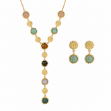 MULTISTONE LONG NECKLACE SET