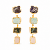 MULTISTONE LONG EARRING