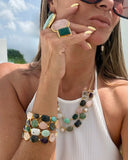 SET DOUBLE GEMSTONE CHOKER