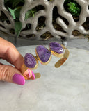AMETHYST SOLAR TRIO CUFF