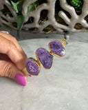 AMETHYST SOLAR TRIO CUFF