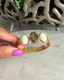 LABRADORITE & MOONSTONE CUFF