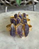 RAW AMETHYST THREE STONE
