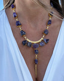 RAW AMETHYST STATEMENT NECKLACE