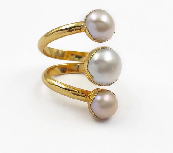 FRESHWATER PEARL RING ADJUSTABLE