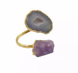 GEODE & AMETHYST RING