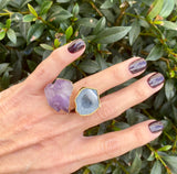 GEODE & AMETHYST RING